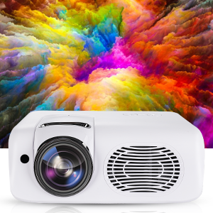 Colzer Video Projector,Native Full HD 1080P Surport 4k & Zoom LCD LED Home Theater Projector 8000 Lux Projector, ±50° Keystone Correction, Compatible with HDMI, PS4, Laptop,Xbox, VGA, TF, AV,TV Stick